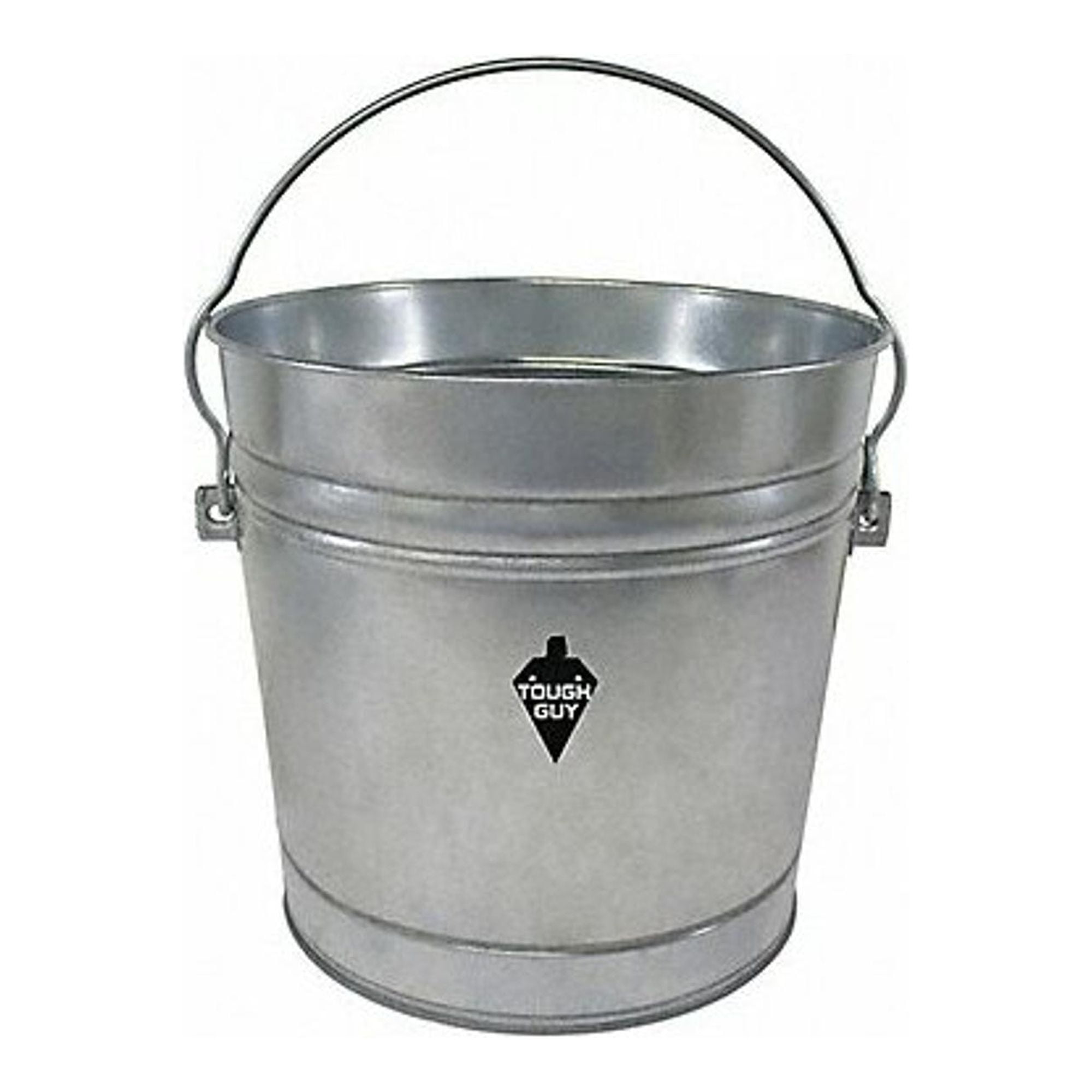 Silver Metal 6-Gallon Round Utility Bucket