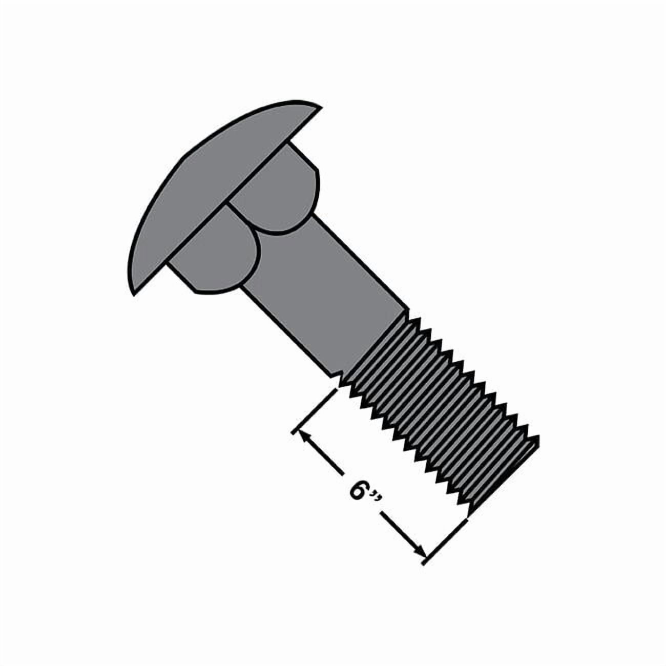 Carriage Bolt, Square Neck, Steel, Hot Dipped Galvanized, 50 PK 50112CG