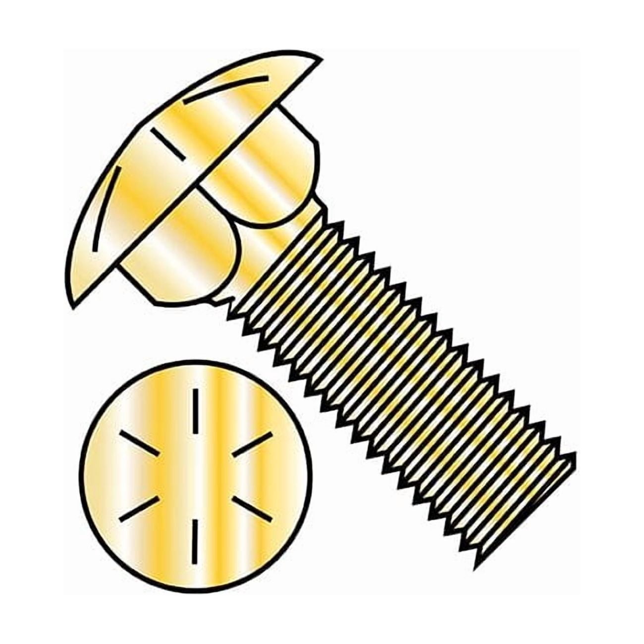 Carriage Bolt, Steel, Yellow Zinc Plated, 175 PK 6232C8