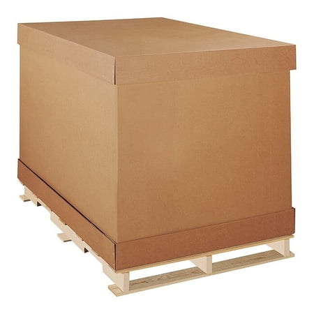 56 in x 38 in x 39 in Shipping Box, Kraft, Corrugate, Double Wall, 51 ECT 3EVU6