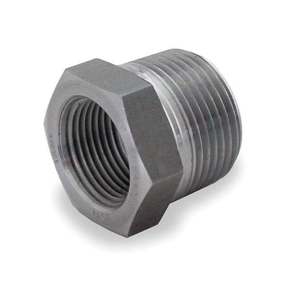 Bushing Bushing, 1/2" x 3/8" Pipe, NPT, Black Forged Steel, Class 3000 1MNJ7