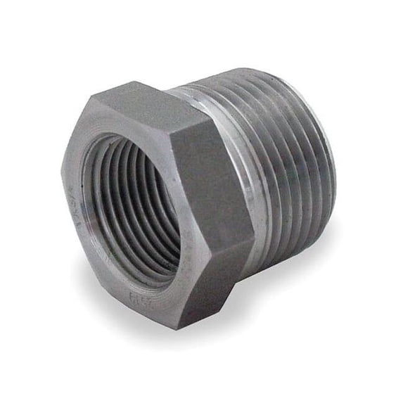 Bushing Bushing, 1" x 3/4" Pipe, NPT, Black Forged Steel, Class 3000