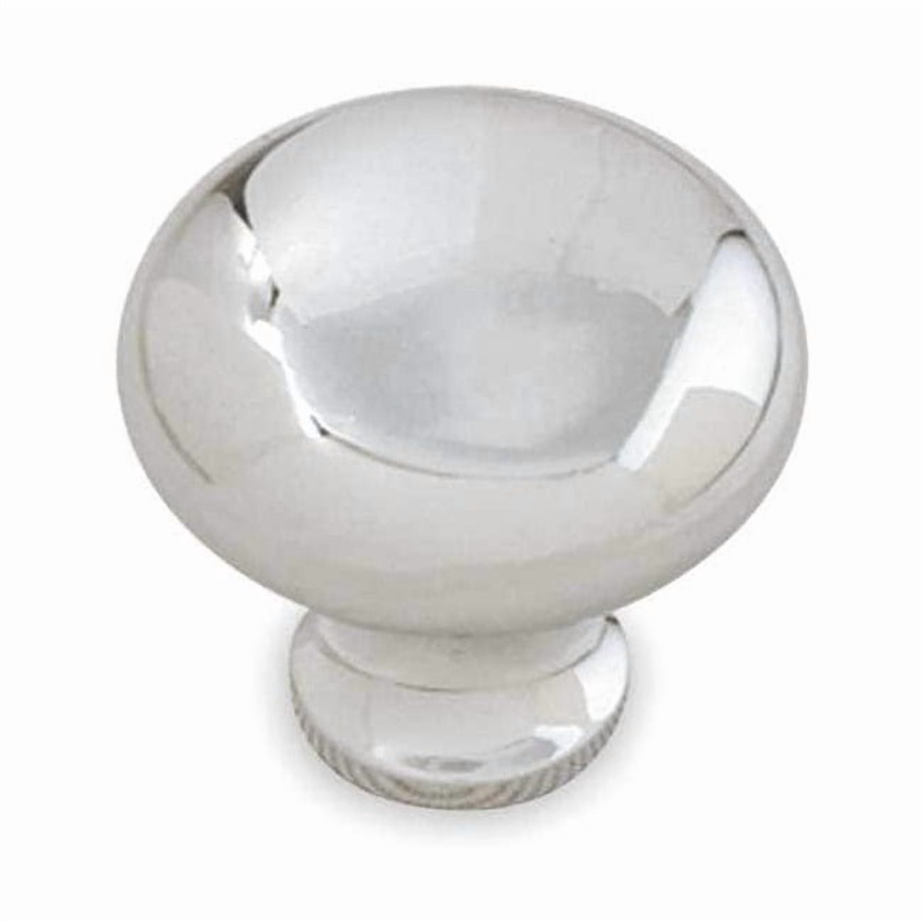 Cabinet Knob, Brass, Polished Chrome, Proj. 1", PK.5 1XNR7