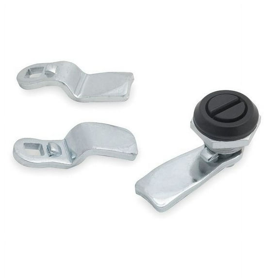 Cam Latch, Nonlocking, Black Powder Coated, Catch/Latch Length: 21/32"