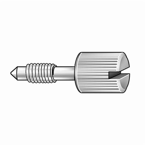 Captive Panel Screw, #10-24 Thrd Sz, 1 3/8 in Lg, 1/4 in Thrd Lg, Knurled, Passivated