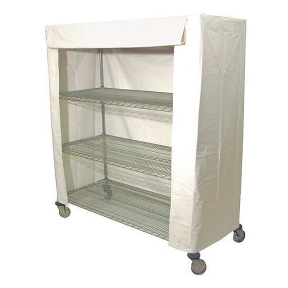 Manufacturer Varies Cart Cover, 48x18x62, White, Vinyl 33Y372