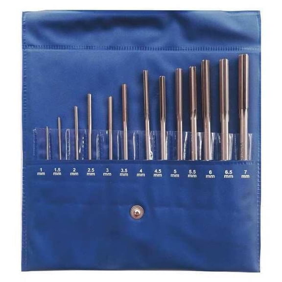 Manufacturer Varies Chucking Reamer Sets,1-7x0.5 mm,13pc 11V306