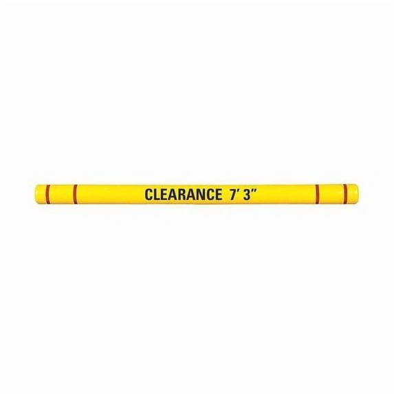 Clearance Bar,5" O.D.,96" L,Yellow/Red HTGRD4596YR