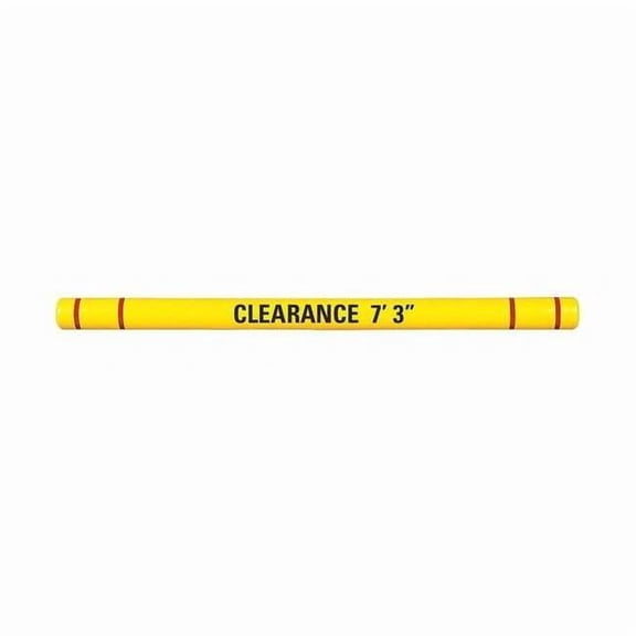 Clearance Bar,5" O.D.,96" L,Yellow/Red HTGRD4596YR