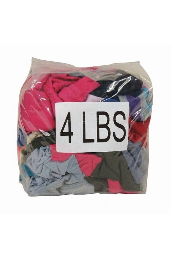Recycled Cotton Sweatshirt Cloth Rag 4 lb. Varies Sizes, Assorted G325004BG