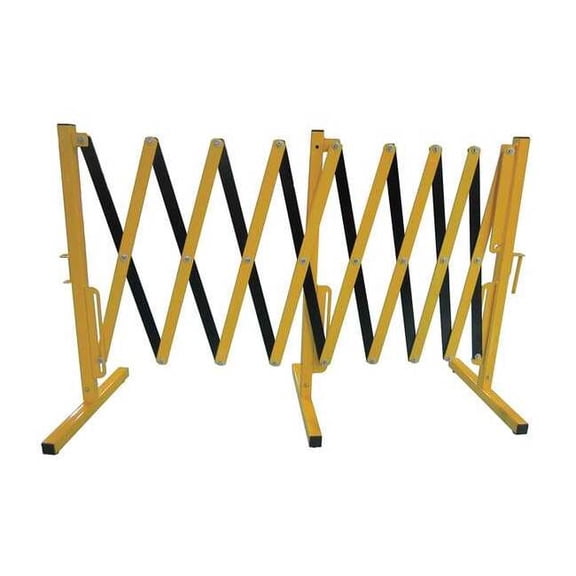 Manufacturer Varies Collapsible Barricade, Aluminum, 41 lb, Black/Yellow 22NY02