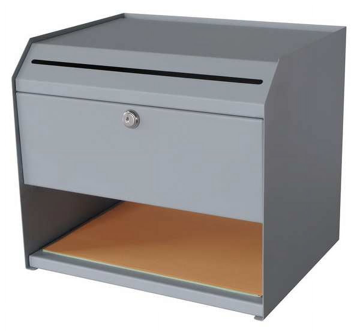 Manufacturer Varies Collection Box,Steel,Gray,10