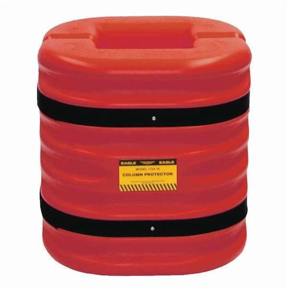 Manufacturer Varies Column Protectr,Fits 10 in.,HDPE,Rd 172410RED