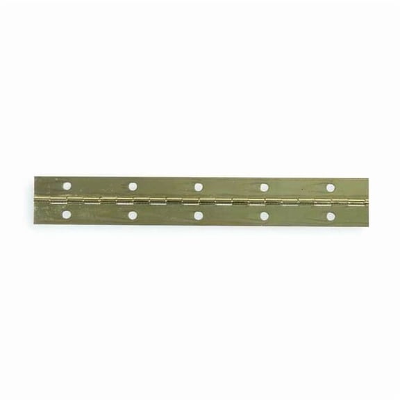 Piano Hinge, Steel, Full Surface Mounting, 9/16 in Leaf W x 72 in Leaf H, Bright Nickel