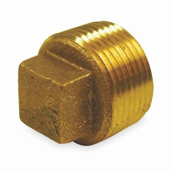Red Brass Cored Plug, MNPT, 2" Pipe Size 1VFT4