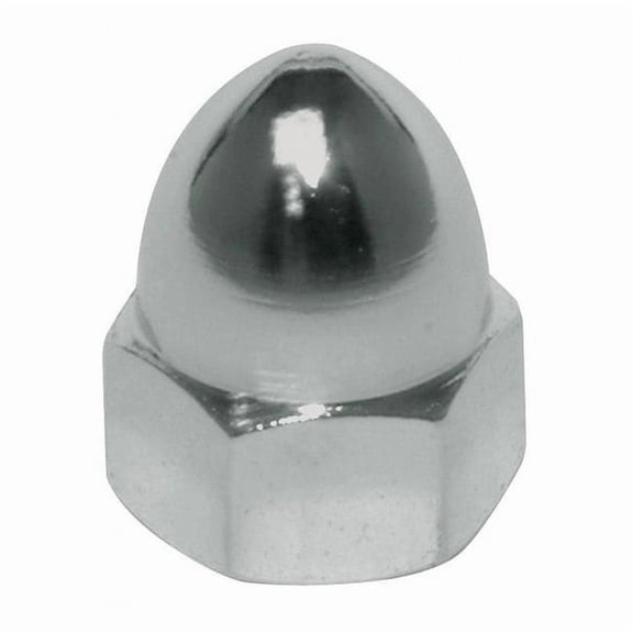 High Crown Cap Nut, 1/2"-20, Steel, Zinc Plated, 1-1/32 in H, 3 PK CPB141