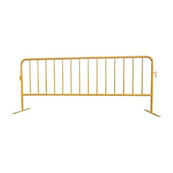 Crowd Control Barrier, Yellow, No Legend, Powder Coated