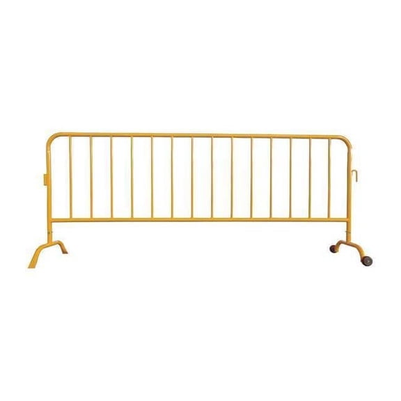 Crowd Control Barrier, Yellow, No Legend, Powder Coated 31DW11