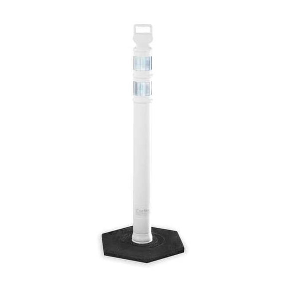 Delineator Post, Polyethylene, High-Intensity Prismatic, 45 in Height, 12 lb, White