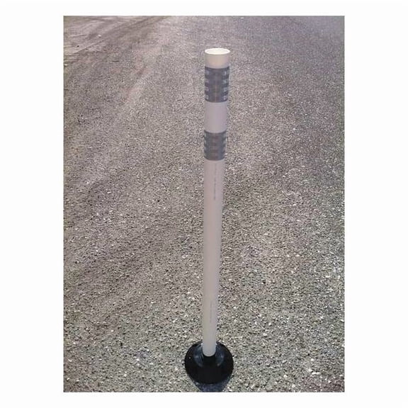 Delineator Post, HDPE, High-Intensity Prismatic, 48" Height, 48" Length, 2 lb, White