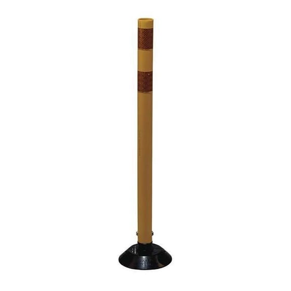 Delineator Post, HDPE, High-Intensity Prismatic, 36" Height, 36" Length, 1.6 lb, Yellow