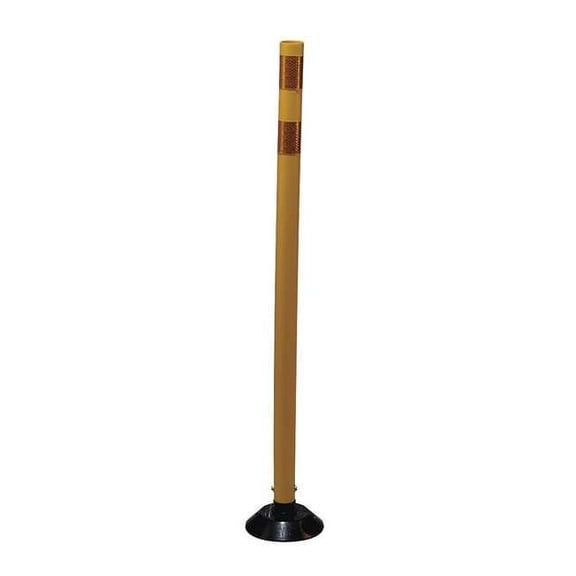 Delineator Post, HDPE, High-Intensity Prismatic, 48" Height, 48" Length, 2 lb, Yellow