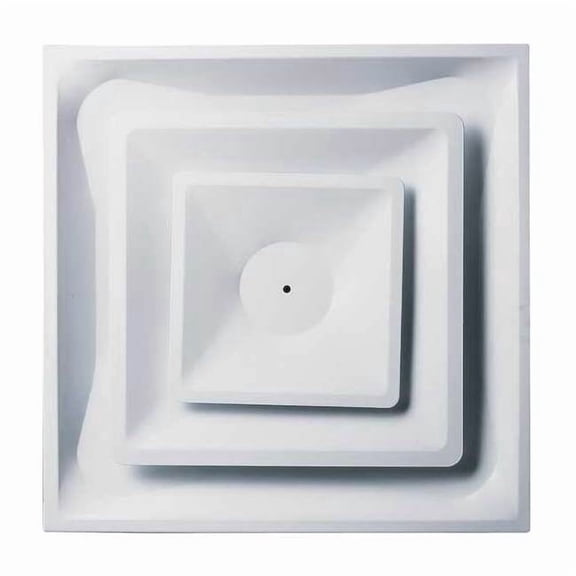 Manufacturer Varies 8 in Square 2 Cone Diffuser, White 4MJU3