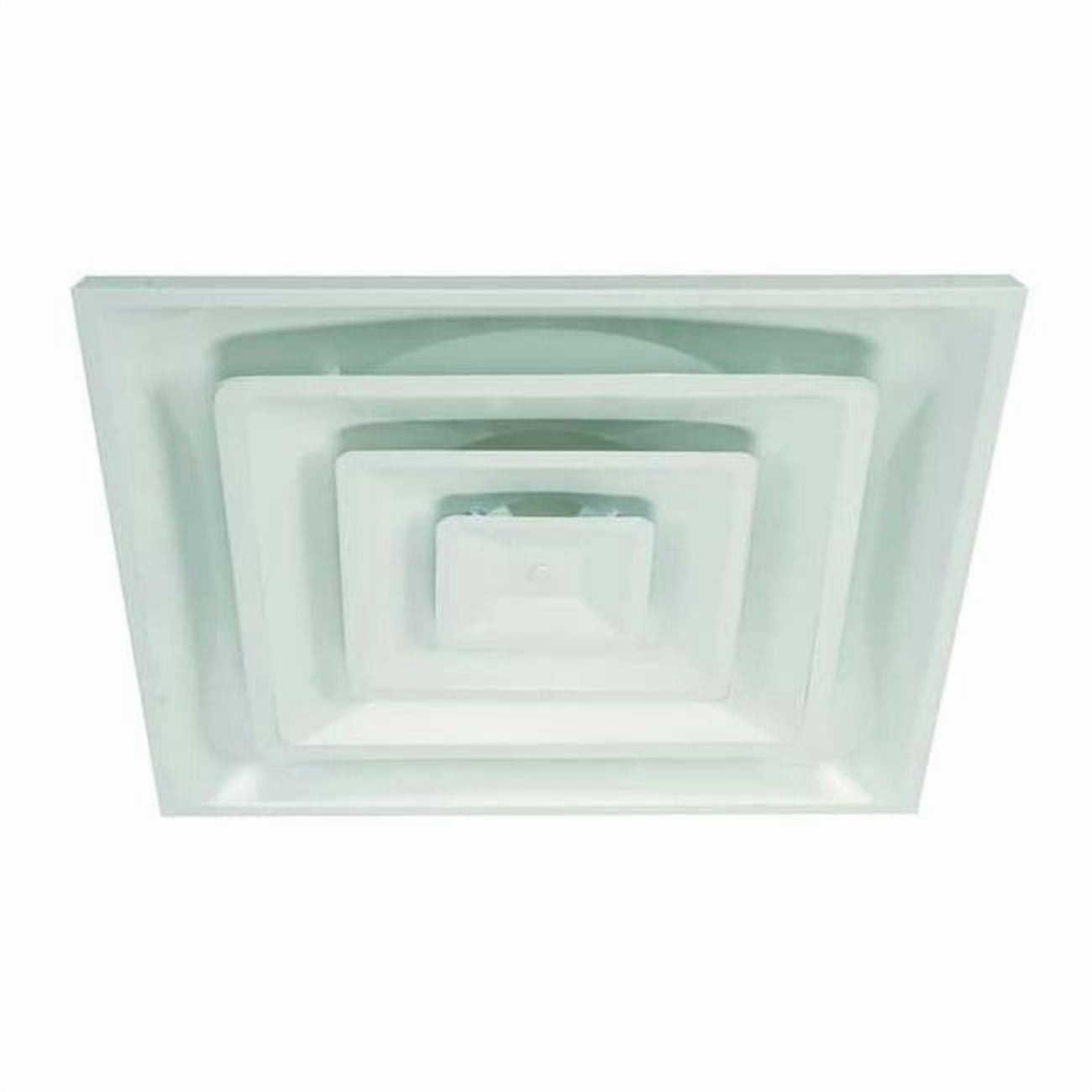 10 in Square 3 Cone Diffuser, White 4MJV4