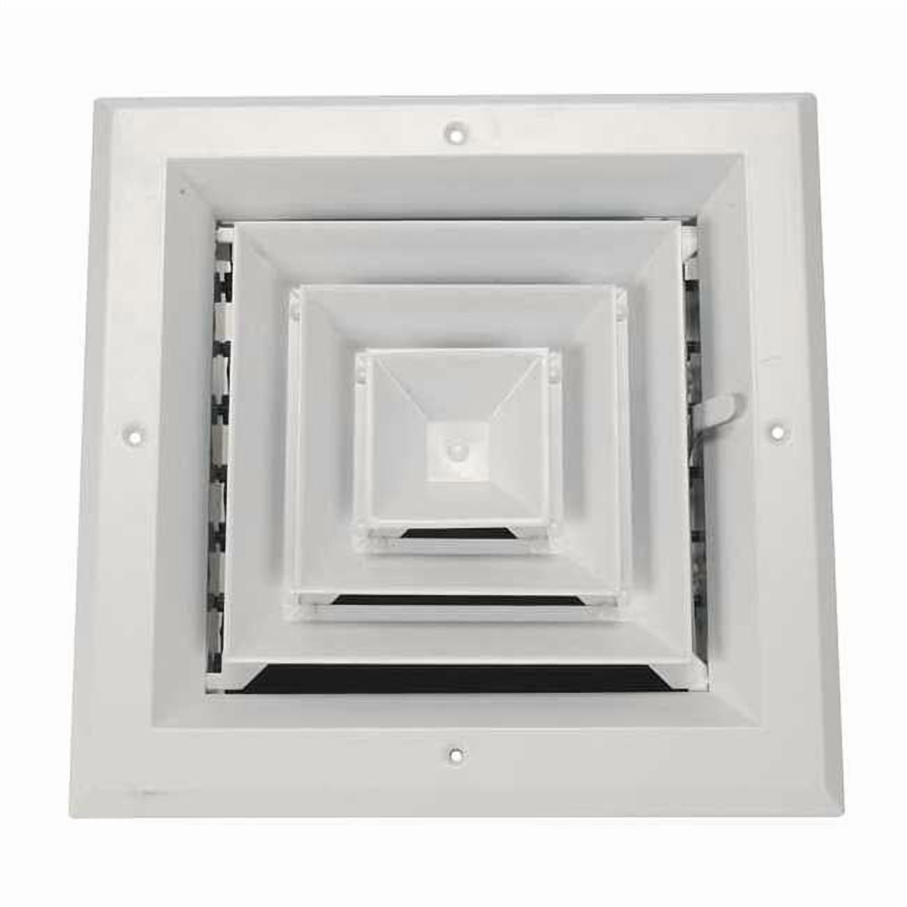 6 in Square 4-Way Multilouver Diffuser, White 4MJJ5 - Walmart.com