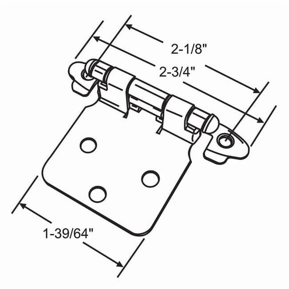 Manufacturer Varies Door Hinge,Steel,6.50 lb. Load Cap.,PR 45-236SNK