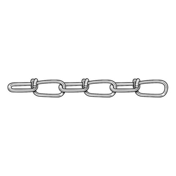 Dayton Double Loop Chain,Steel,100 ft L,200 lb 2ZDJ3