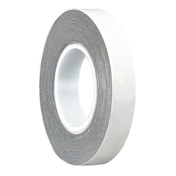 Double-Sided Foam Tape, 3/4 in W, 36 yd L, 1/32 in, Foam, Double-Sided