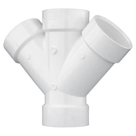 Manufacturer Varies PVC Double Wye, Hub, 3 in Pipe Size 1WJW5