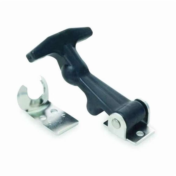 Draw Latch,Nonlocking,Black Rubber 1XPA8