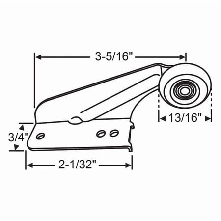 Manufacturer Varies Drawer Track Roller,Conventional Closure 45-17