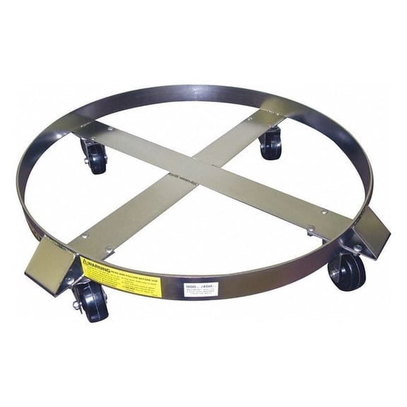 Manufacturer Varies Drum Dolly, 85 gal, 31.5 in L, Silver 240198
