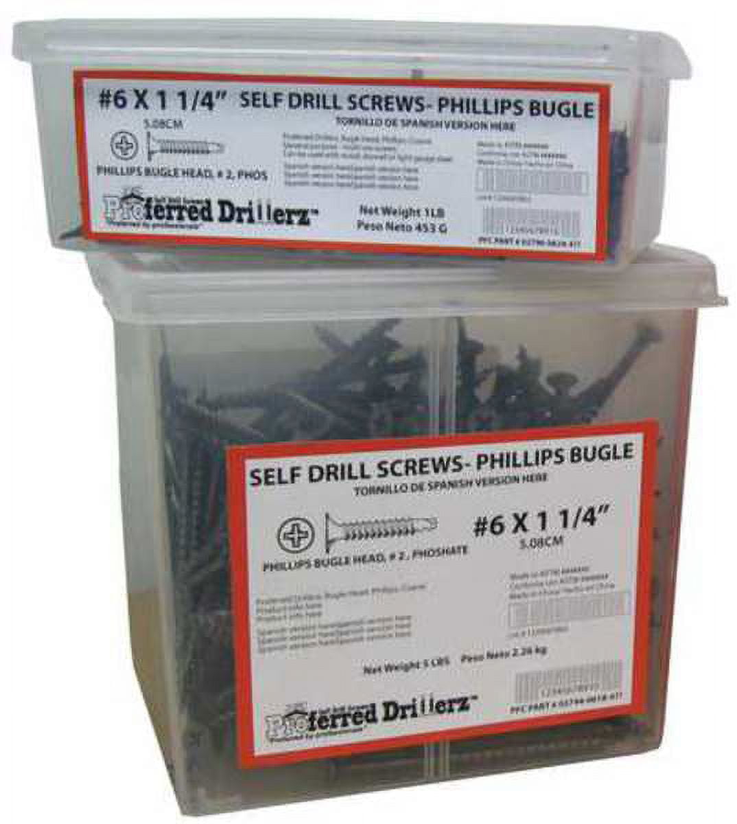 Drywall Screw, #6 x 2 in, Steel, Bugle Head Phillips Drive, 3500 PK