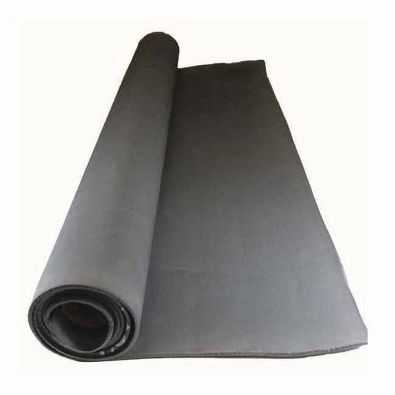 Foam Roll, Water-Resistant Closed Cell, 42 in W, 25 ft L, 1/4 in Thick, Black