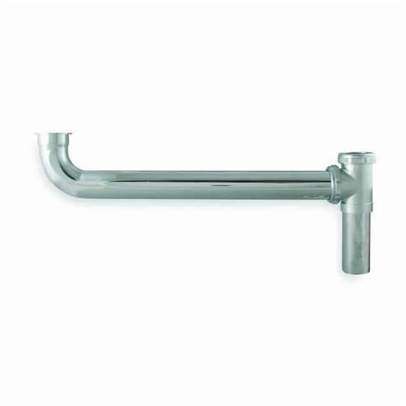 1-1/2 Dia, Brass, Chrome/Brass, Kitchen, End Outlet Waste Tee 1PNR6