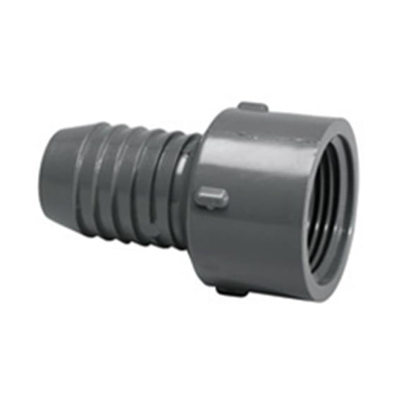 PVC Female Adapter, Insert x FNPT, 1/2 in Pipe Size 1435-005