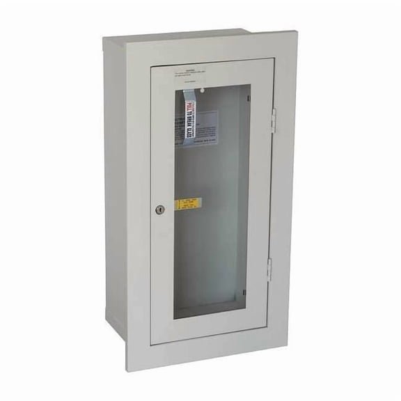 Fire Extinguisher Cabinet, Semi Recessed, 28 in Height, 20 lb 35GX47