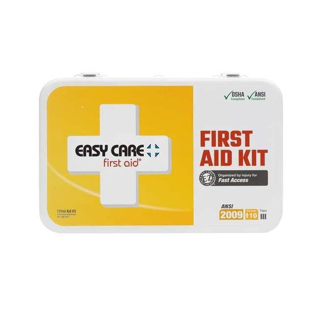 First Aid Kit and Housing, Metal 104 Components, 10 People Served 9999-2131