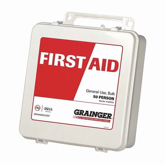 First Aid Kit and Housing, Plastic 137 Components, 50 People Served