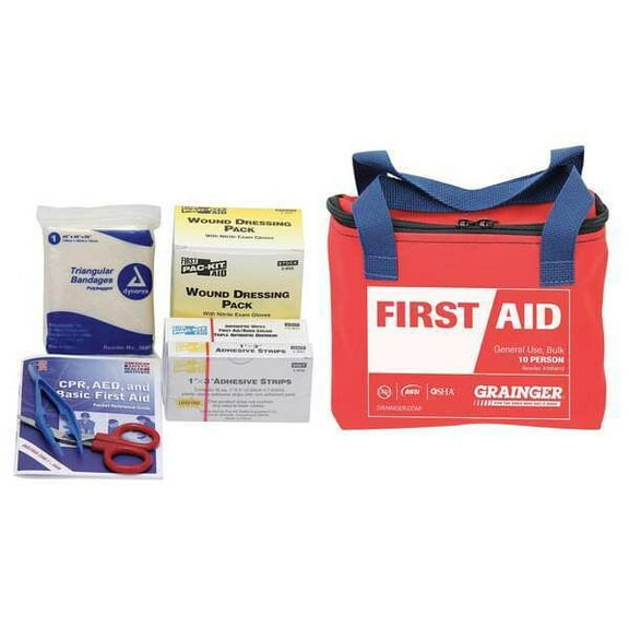 First Aid Kit and Housing, Fabric 77 Components, 10 People Served