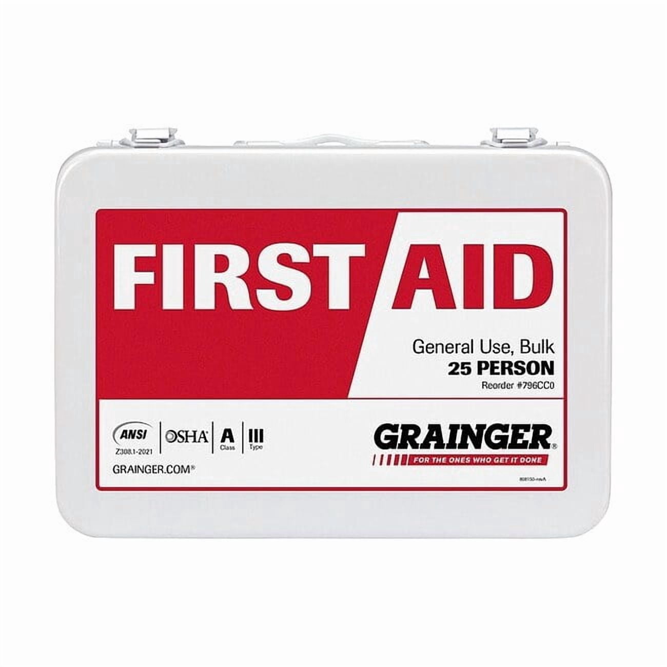 First Aid Kit and Housing, Metal 94 Components, 25 People Served 52005-021