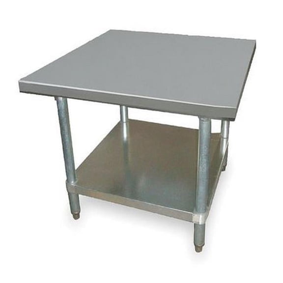 Choice Zoro 2KRE3 24 in. Stainless Steel Fixed Work Table, Gray - 24 in.