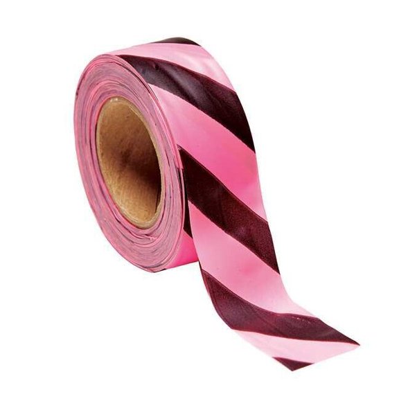 Manufacturer Varies Flagging Tape,Blck/Pink,150 ft,1 3/16 in SPGBK-200