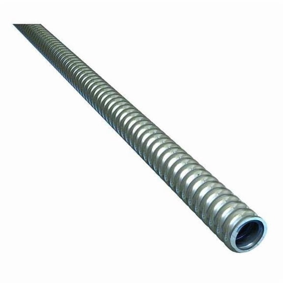 Flexible Metallic Conduit, 3/4 in Trade Size, 50 ft, Steel, Galvanized, Gray