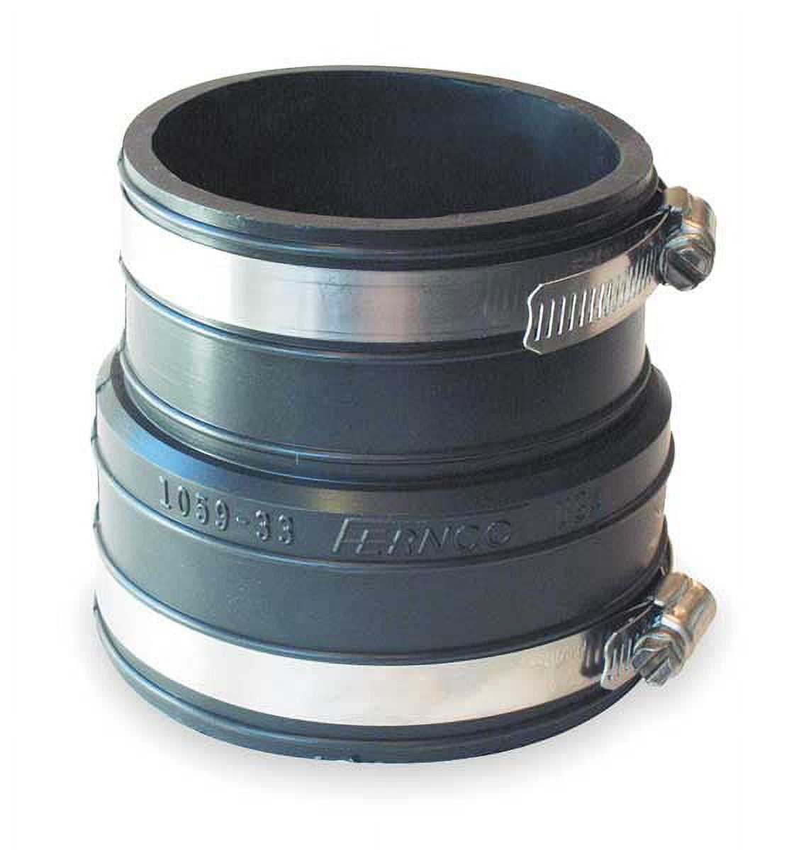 Flexible Black PVC Coupling with Stainless Steel Clamps