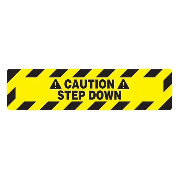 Manufacturer Varies Floor Sign, Black/Yellow, 24 In. x 6 In. 3YRW3
